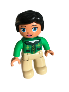 Lego® Duplo® postavička v zelené flanelové košili